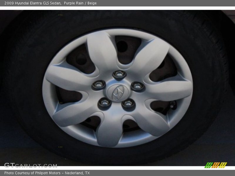 Purple Rain / Beige 2009 Hyundai Elantra GLS Sedan
