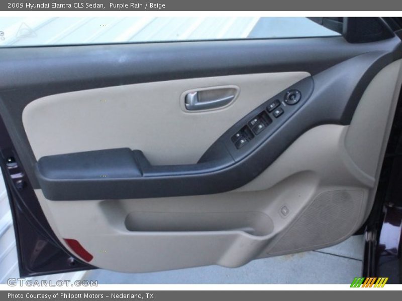 Purple Rain / Beige 2009 Hyundai Elantra GLS Sedan