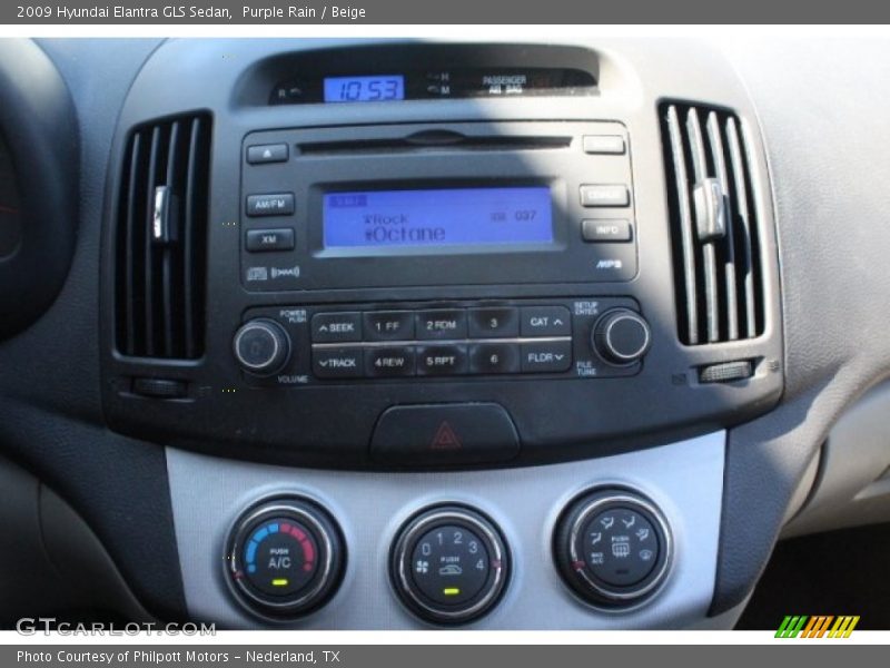 Purple Rain / Beige 2009 Hyundai Elantra GLS Sedan