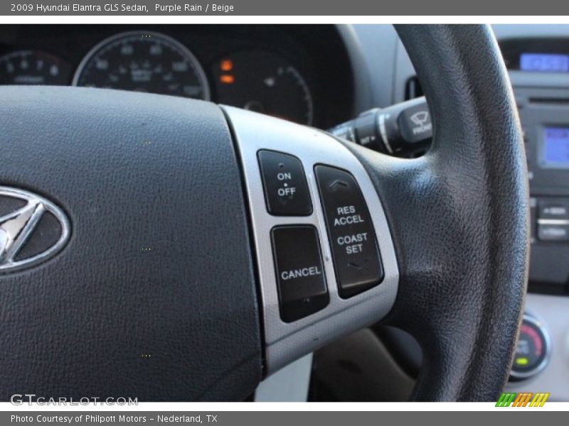 Purple Rain / Beige 2009 Hyundai Elantra GLS Sedan