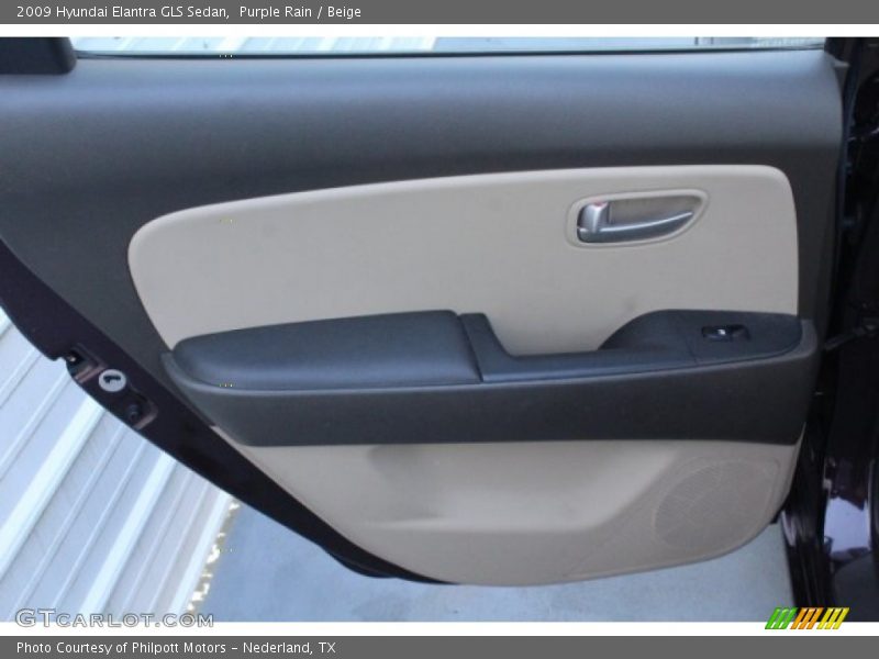 Purple Rain / Beige 2009 Hyundai Elantra GLS Sedan