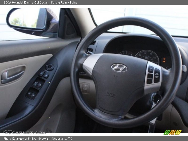 Purple Rain / Beige 2009 Hyundai Elantra GLS Sedan