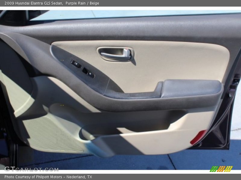 Purple Rain / Beige 2009 Hyundai Elantra GLS Sedan
