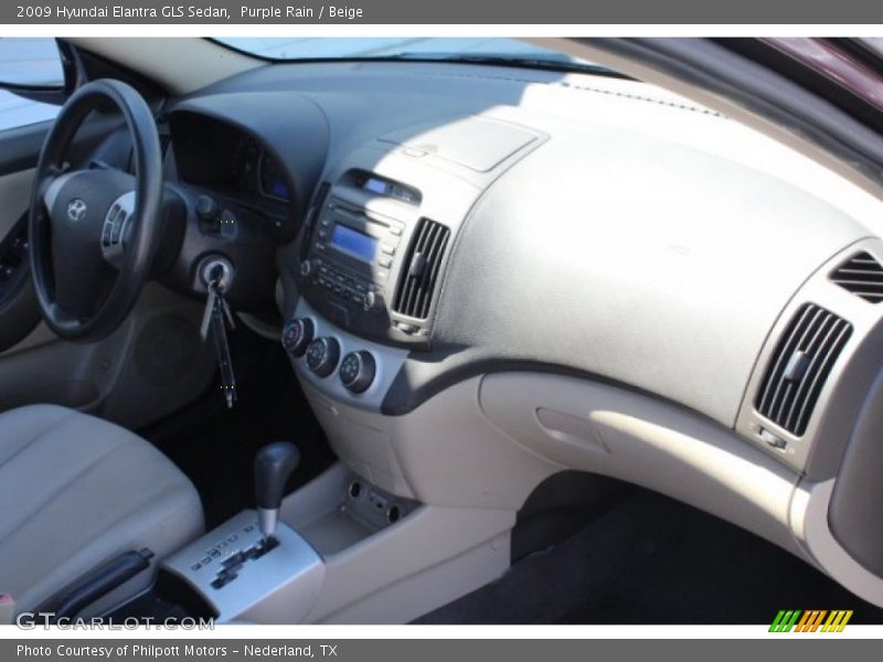 Purple Rain / Beige 2009 Hyundai Elantra GLS Sedan