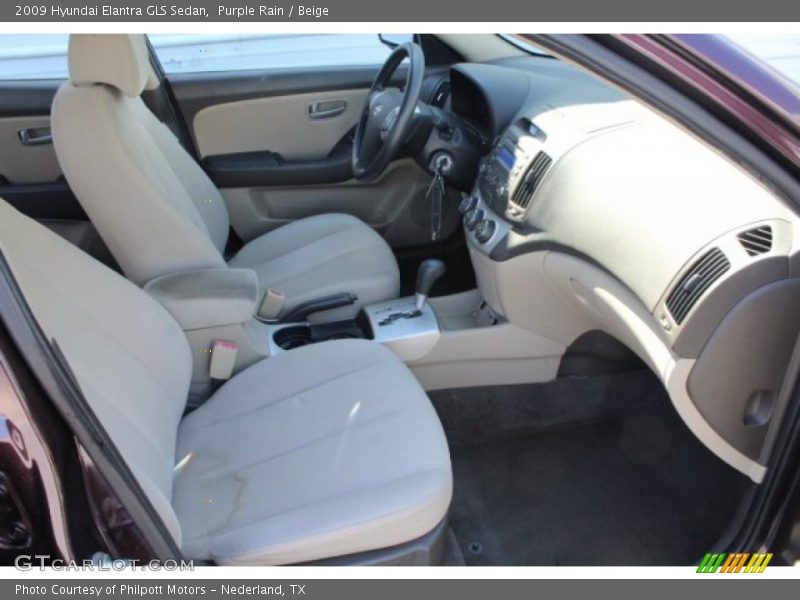 Purple Rain / Beige 2009 Hyundai Elantra GLS Sedan