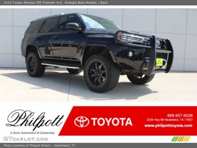 Midnight Black Metallic / Black 2016 Toyota 4Runner SR5 Premium 4x4