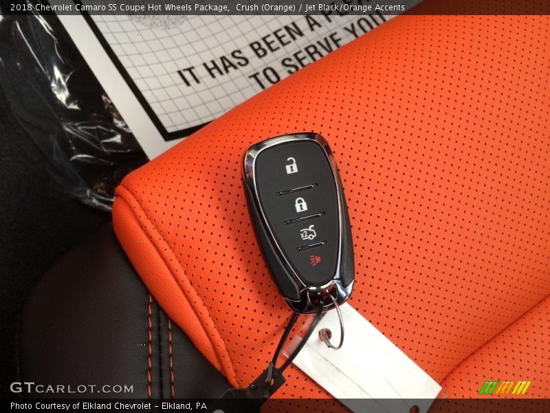 Crush (Orange) / Jet Black/Orange Accents 2018 Chevrolet Camaro SS Coupe Hot Wheels Package