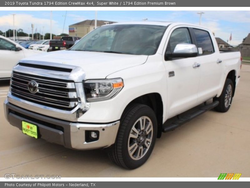 Super White / 1794 Edition Premium Brown 2019 Toyota Tundra 1794 Edition CrewMax 4x4