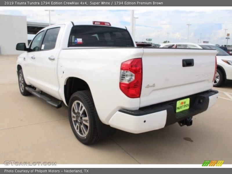 Super White / 1794 Edition Premium Brown 2019 Toyota Tundra 1794 Edition CrewMax 4x4