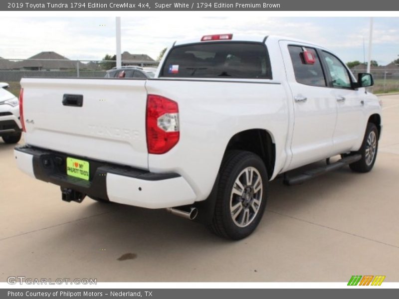 Super White / 1794 Edition Premium Brown 2019 Toyota Tundra 1794 Edition CrewMax 4x4