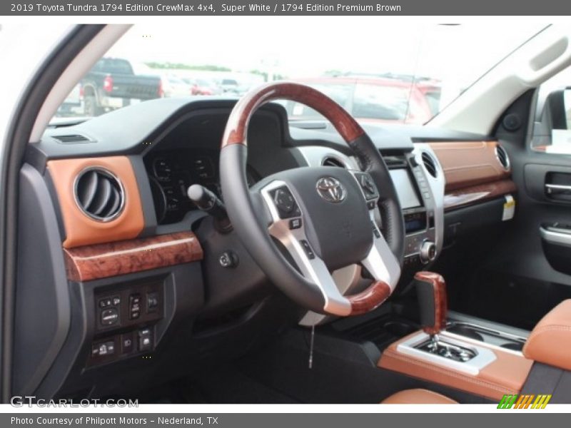 Super White / 1794 Edition Premium Brown 2019 Toyota Tundra 1794 Edition CrewMax 4x4