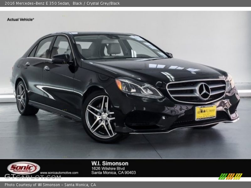 Black / Crystal Grey/Black 2016 Mercedes-Benz E 350 Sedan