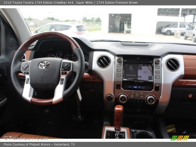 Super White / 1794 Edition Premium Brown 2019 Toyota Tundra 1794 Edition CrewMax 4x4