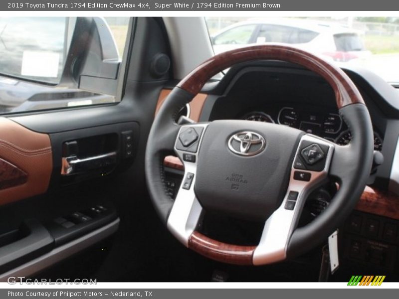 Super White / 1794 Edition Premium Brown 2019 Toyota Tundra 1794 Edition CrewMax 4x4