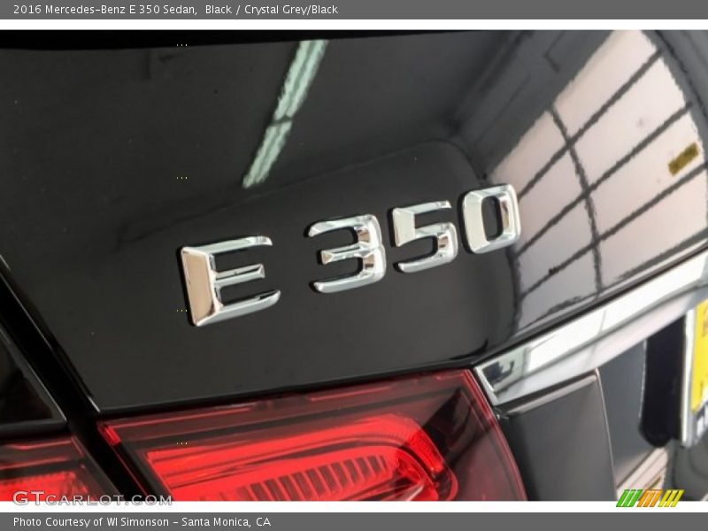 Black / Crystal Grey/Black 2016 Mercedes-Benz E 350 Sedan