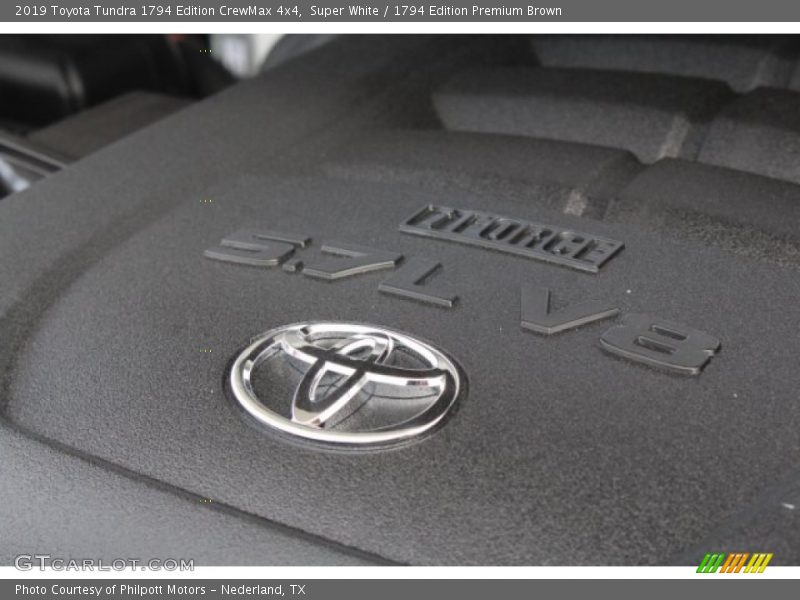Super White / 1794 Edition Premium Brown 2019 Toyota Tundra 1794 Edition CrewMax 4x4