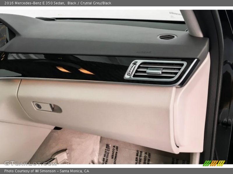 Black / Crystal Grey/Black 2016 Mercedes-Benz E 350 Sedan