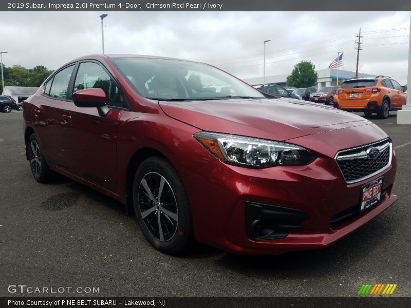 Crimson Red Pearl / Ivory 2019 Subaru Impreza 2.0i Premium 4-Door