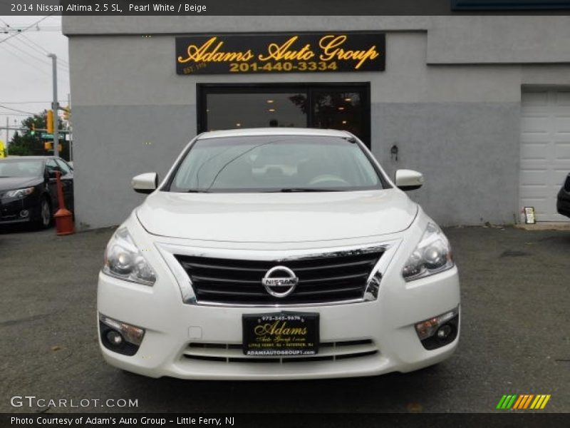 Pearl White / Beige 2014 Nissan Altima 2.5 SL