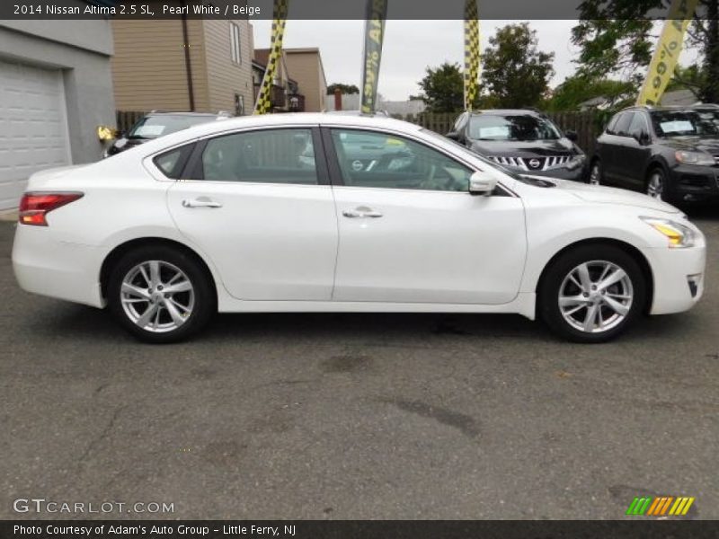 Pearl White / Beige 2014 Nissan Altima 2.5 SL