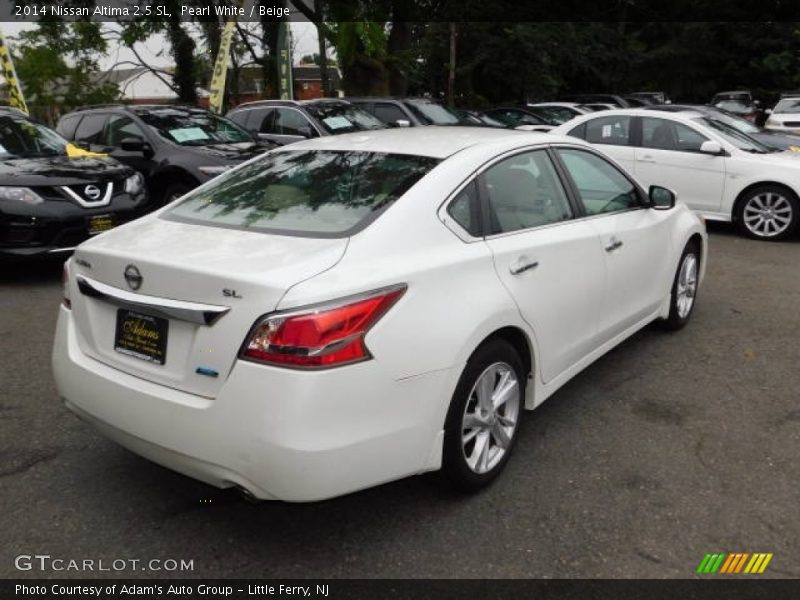 Pearl White / Beige 2014 Nissan Altima 2.5 SL