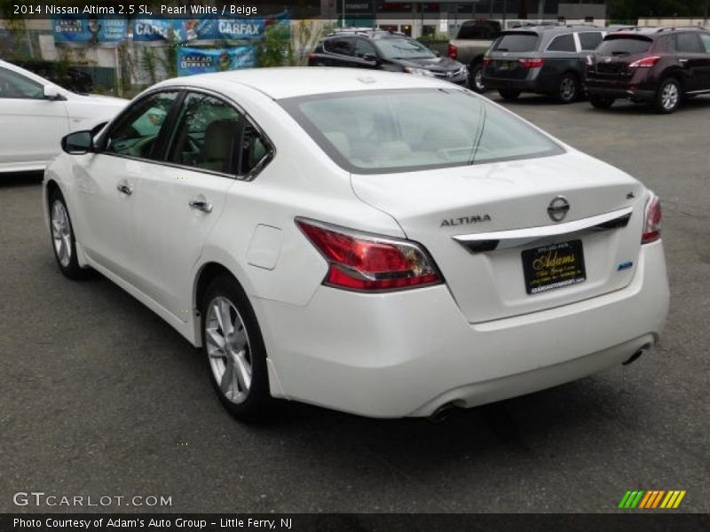 Pearl White / Beige 2014 Nissan Altima 2.5 SL