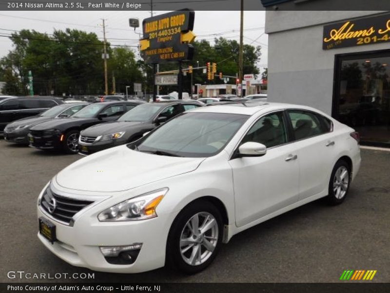 Pearl White / Beige 2014 Nissan Altima 2.5 SL