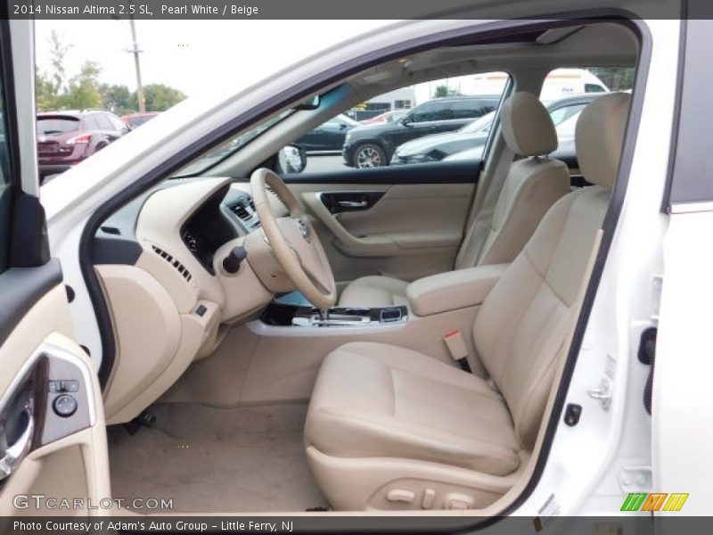 Pearl White / Beige 2014 Nissan Altima 2.5 SL