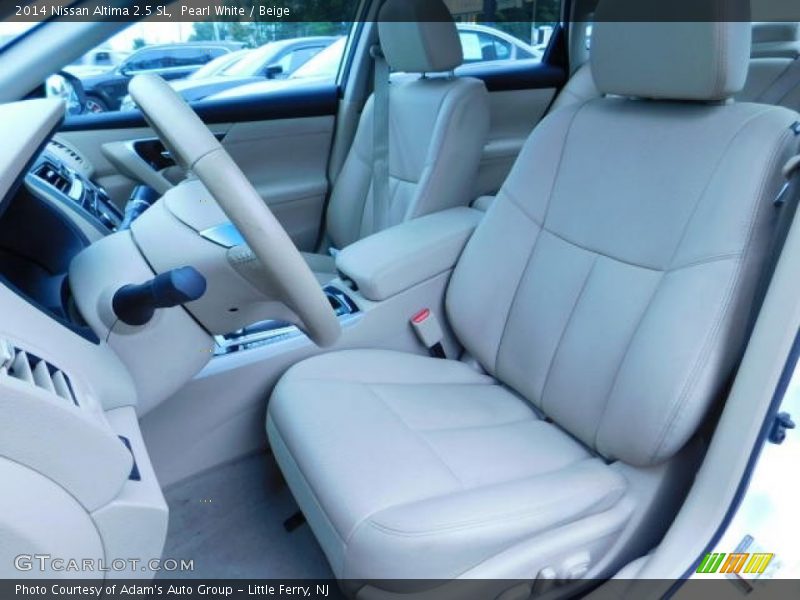 Pearl White / Beige 2014 Nissan Altima 2.5 SL