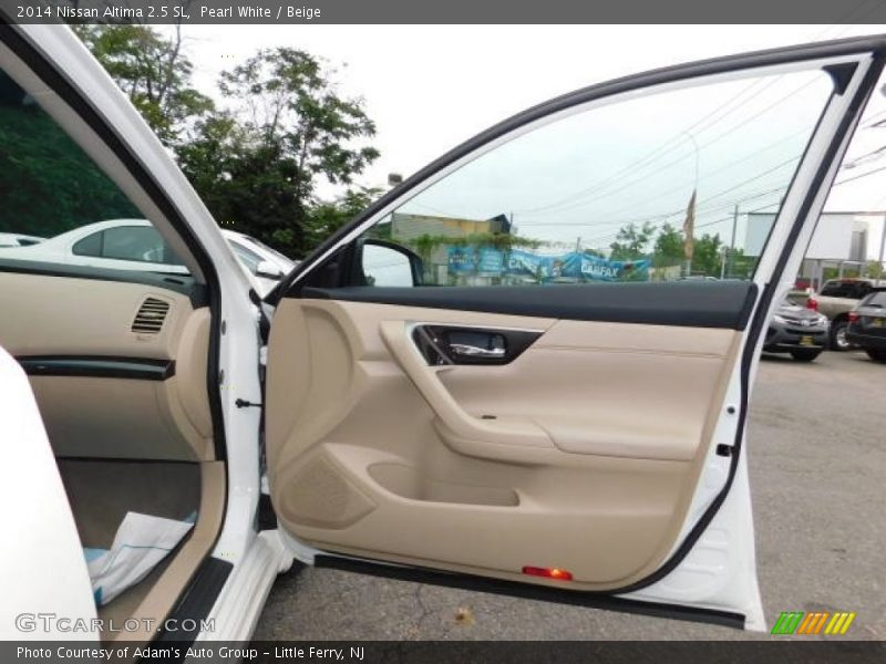 Pearl White / Beige 2014 Nissan Altima 2.5 SL