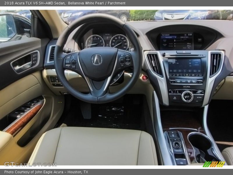 Bellanova White Pearl / Parchment 2018 Acura TLX V6 SH-AWD Sedan
