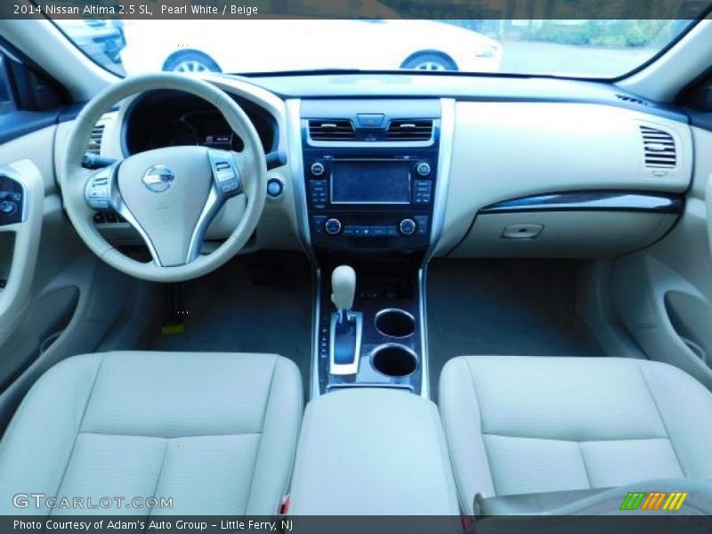 Pearl White / Beige 2014 Nissan Altima 2.5 SL