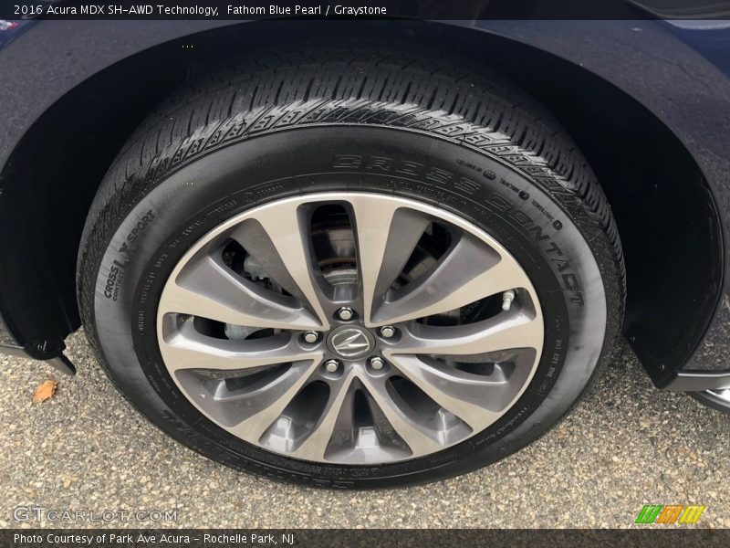 Fathom Blue Pearl / Graystone 2016 Acura MDX SH-AWD Technology