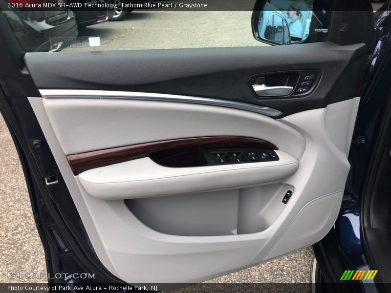 Fathom Blue Pearl / Graystone 2016 Acura MDX SH-AWD Technology