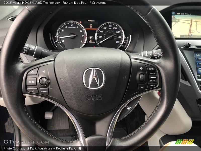 Fathom Blue Pearl / Graystone 2016 Acura MDX SH-AWD Technology