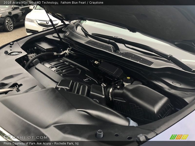 Fathom Blue Pearl / Graystone 2016 Acura MDX SH-AWD Technology