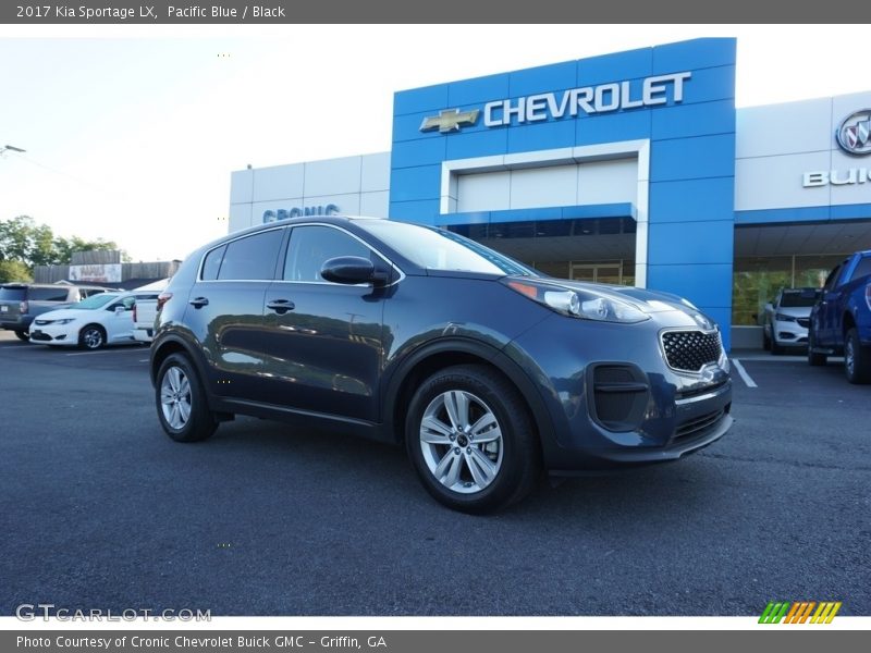 Pacific Blue / Black 2017 Kia Sportage LX