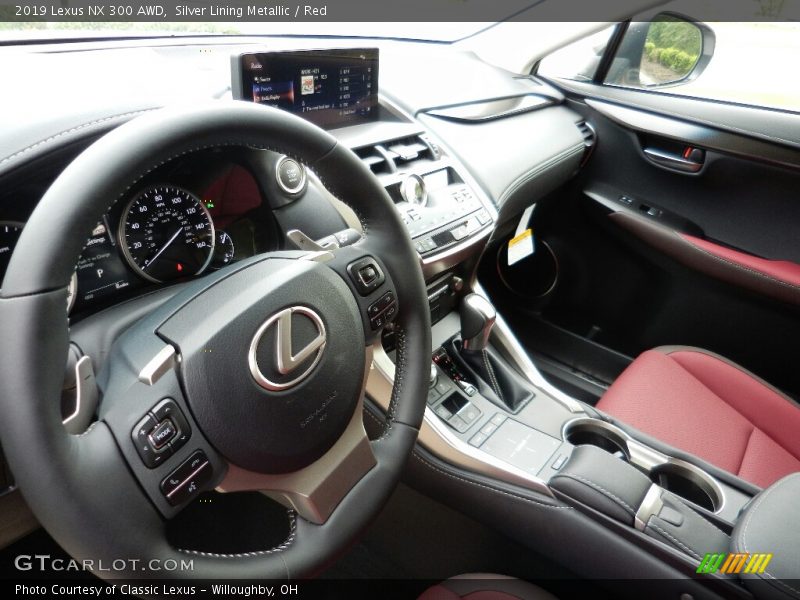 Silver Lining Metallic / Red 2019 Lexus NX 300 AWD