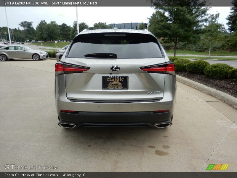 Silver Lining Metallic / Red 2019 Lexus NX 300 AWD
