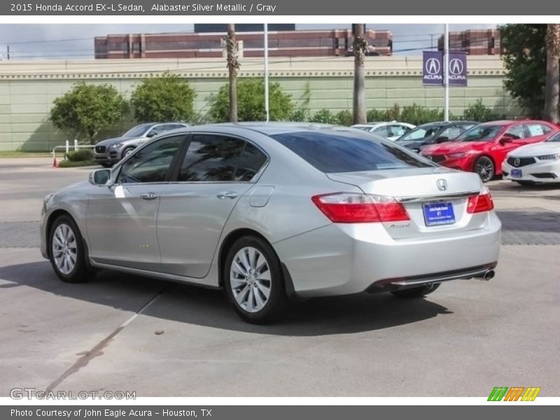 Alabaster Silver Metallic / Gray 2015 Honda Accord EX-L Sedan