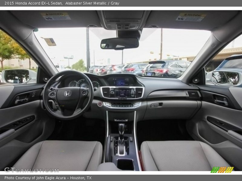 Alabaster Silver Metallic / Gray 2015 Honda Accord EX-L Sedan