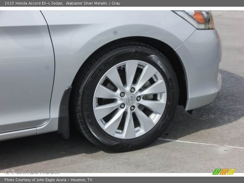 Alabaster Silver Metallic / Gray 2015 Honda Accord EX-L Sedan