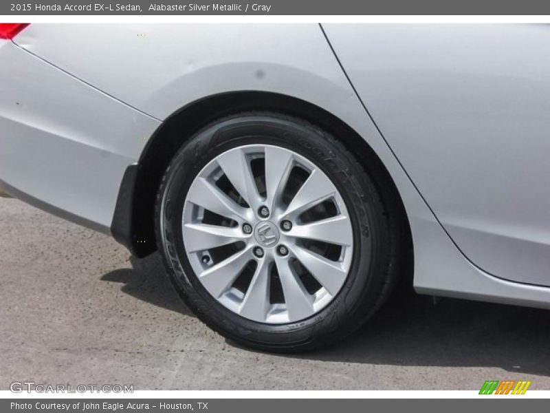 Alabaster Silver Metallic / Gray 2015 Honda Accord EX-L Sedan