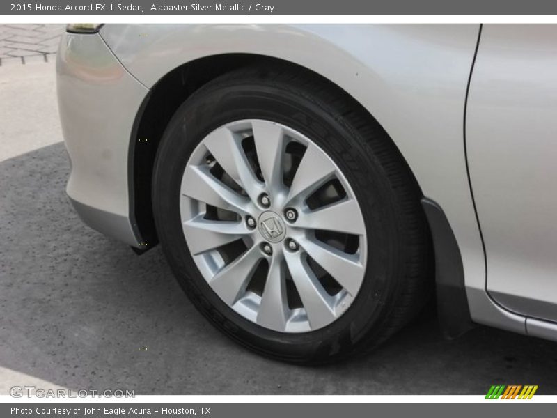 Alabaster Silver Metallic / Gray 2015 Honda Accord EX-L Sedan