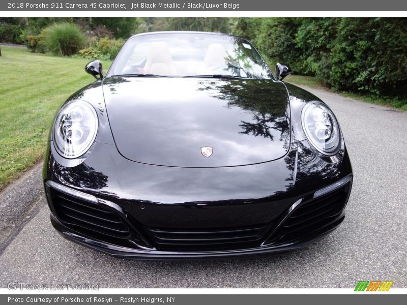 Jet Black Metallic / Black/Luxor Beige 2018 Porsche 911 Carrera 4S Cabriolet