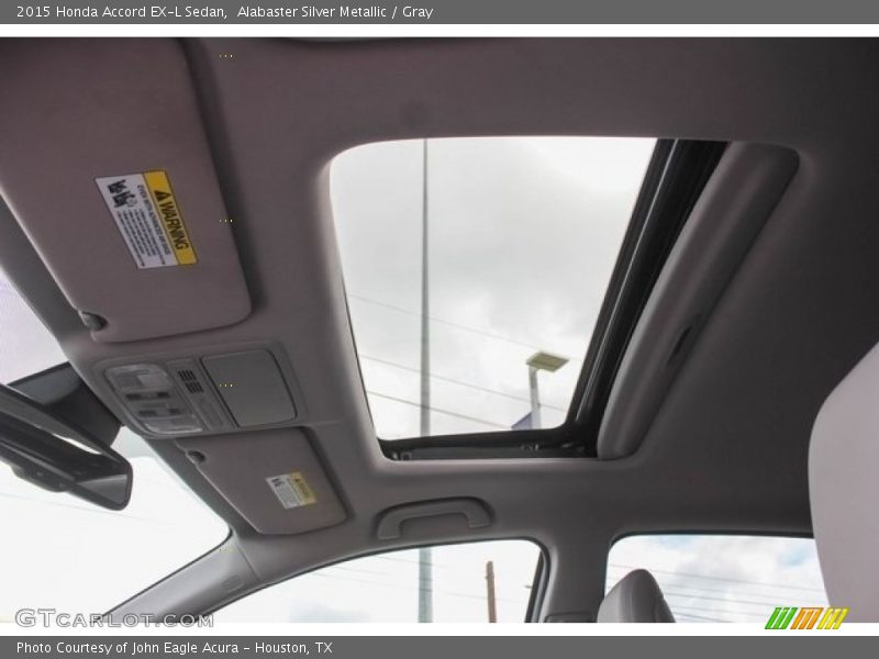 Alabaster Silver Metallic / Gray 2015 Honda Accord EX-L Sedan