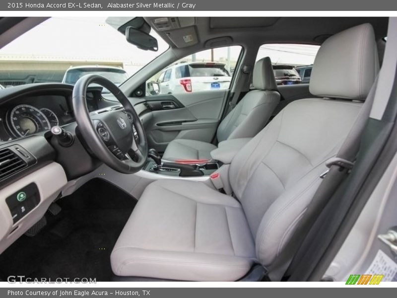 Alabaster Silver Metallic / Gray 2015 Honda Accord EX-L Sedan