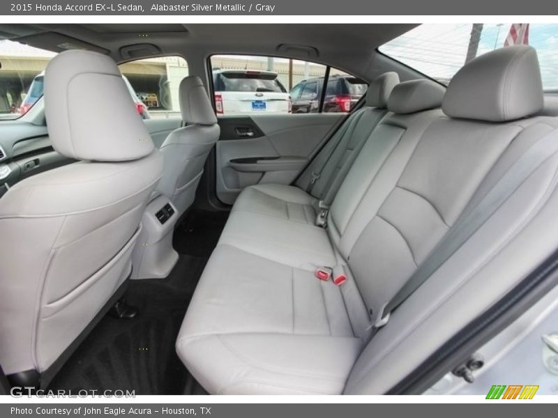 Alabaster Silver Metallic / Gray 2015 Honda Accord EX-L Sedan