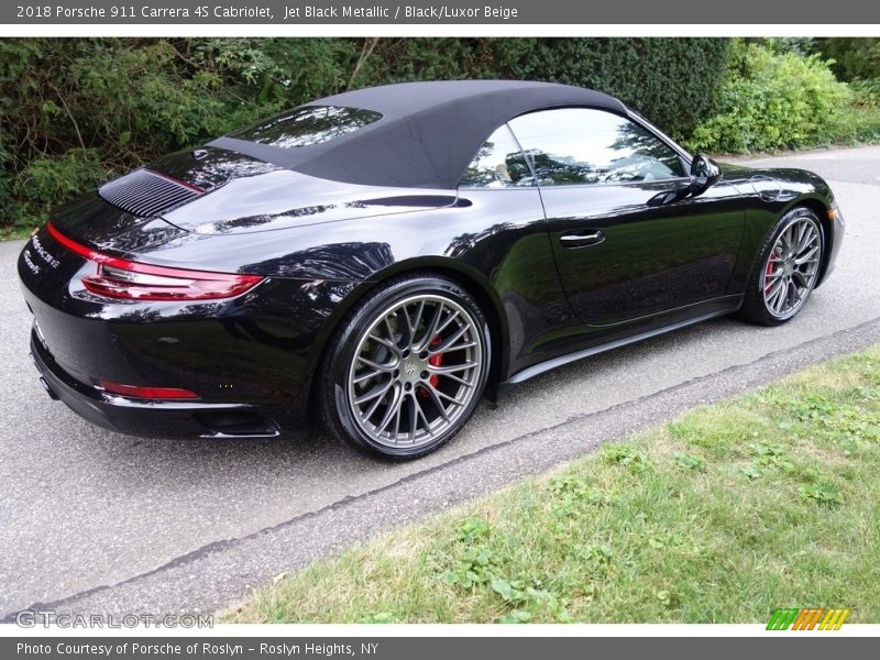 Jet Black Metallic / Black/Luxor Beige 2018 Porsche 911 Carrera 4S Cabriolet