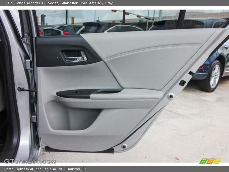 Alabaster Silver Metallic / Gray 2015 Honda Accord EX-L Sedan